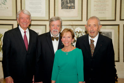 Robert K Montgomery with Honorees—Robert Emmons, Bitsy Bacon, Andre Saltoun