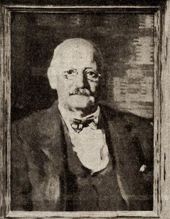 The late Fernand Lungren, noted Santa Barbara artist who with several others founded the School of the Arts, later a part of the Community Arts Association. The above portrait is by Frank Morley Fletcher, now of Ojai, who was Director of the School in its hayday [sic]. Mr. Fletcher presented the portrait to the Museum of Art, which also owns several Lungren canvases. 