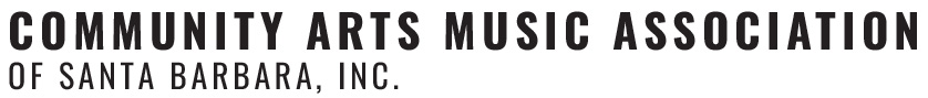Text Logo. Community Arts Music Association of Santa Barbara, Inc.